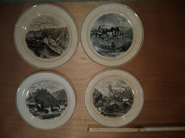 4 assiettes Villeroy et Boch / Le Grand Duché du Luxembourg