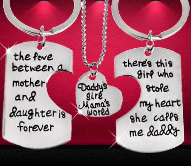 Mum daddy Dad daughter gifts for Her Him Girls Personalised Xmas Gift Set