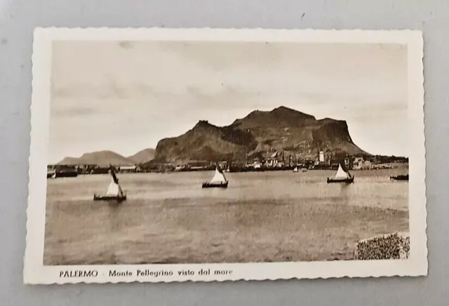 cartolina palermo monte pellegrino visto dal mare formato piccolo '900