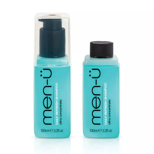 men-u Daily Refresh Shampoo 100ml | Gentle Cleansing and Adds Moisture to Hair