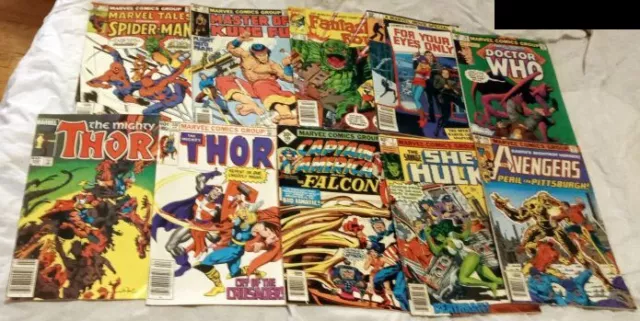 Mixed LOT OF 100 ALL Marvel Comic Book Lot most comics mid 70's era to Copper