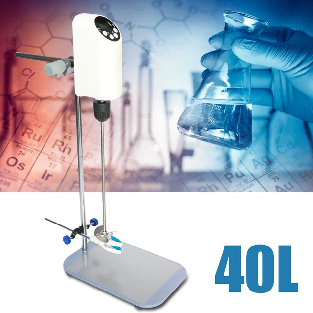 Lab 40L Electric Overhead Stirrer Mixer Agitator Homogenizer w/ Digital Display