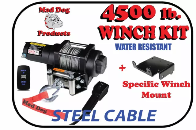 4500lb Mad Dog Winch Mount Combo 13-18 Can-Am Maverick 1000 Models