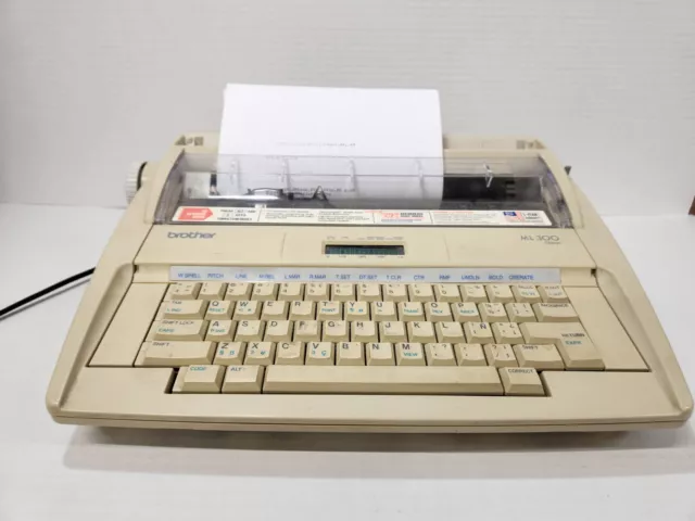 Brother ML-300 Electronic Dictionary Typewriter Tested & Working Needs Ribbon