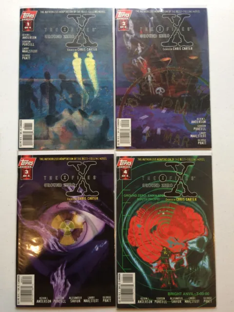 The X-Files-Ground Zero, Issues #1-4 (Topps, 1998) COMPLETE Anderson, Purcell NM