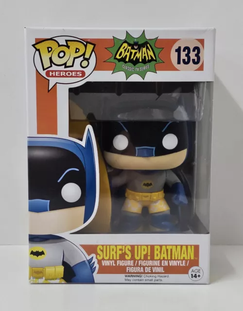 Funko Pop! DC Batman Classic TV Series Surf's Up! 133 The Joker & 134 Batman Set 2