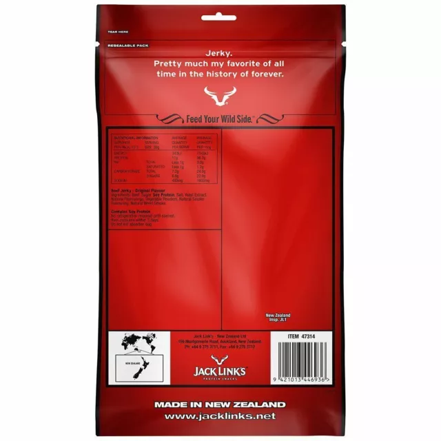 4 x Jack Link's Original Beef Jerky 310g Made in New Zealand (1.24kg in Total) 3