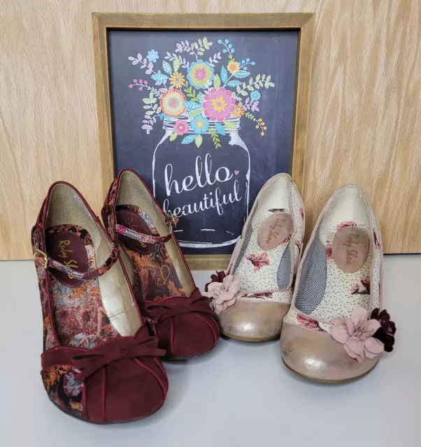 Ruby shoo yasmin rose on sale gold
