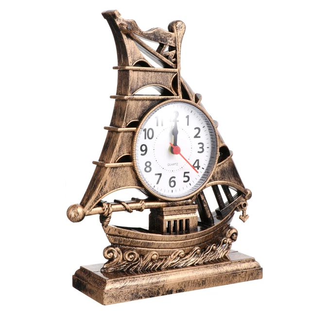 Velero figura velero miniatura despertador escritorio reloj