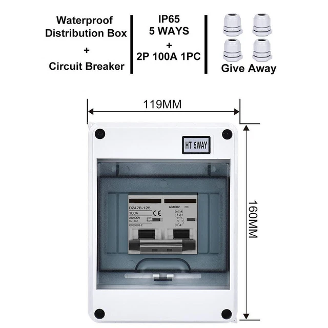 Interruttore Isolation Interruttore Solare Sistema Accessori IP65 Impermeabile