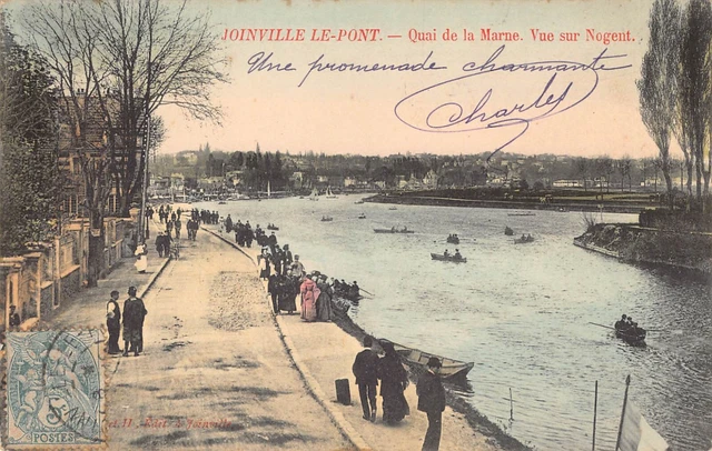 CPA Dept 94 Val de Marne - Joinville le Pont Quai de la Marne view of Nogent