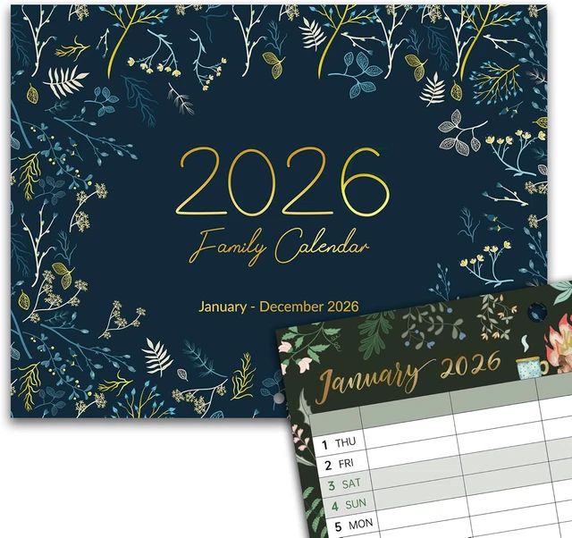2026 Uk 2026 - A4 Family Planner 2026 With 5 Columns, Jan. 2026 Family ...