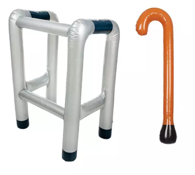 Inflatable Blow Up Zimmer Frame Walking Stick | Fun Joke For Fancy Dress Party