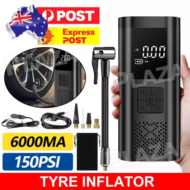 Car Tire Air Inflator Portable Tyre Electric Pump Cordless USB Rechargeable