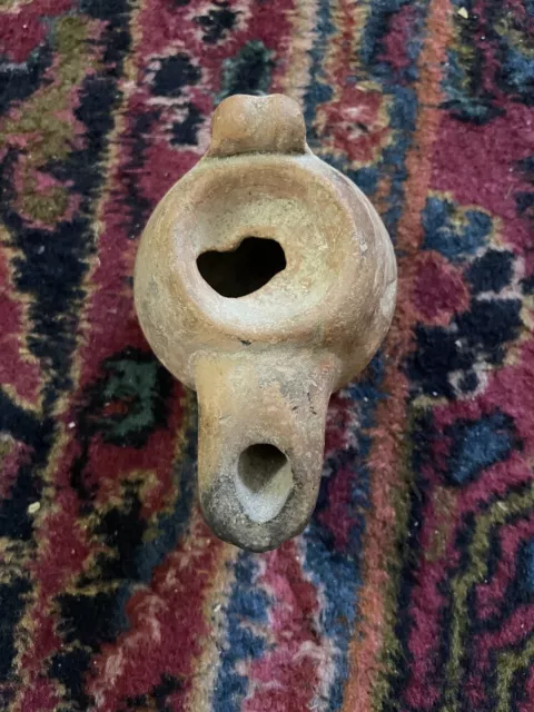 Antique Terracotta Roman Oil Lamp