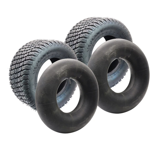 Chambre A Air 15x6.00-6 2 Pneus 16x6.50-8 Chambres à Air - Pour Tondeuse Autoportée Tracteur Pelouse Accessoire Tondeuse