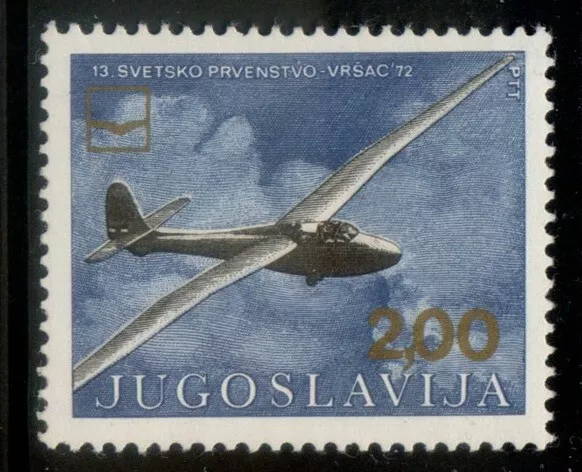 Yugoslavia 1972 MNH** Gliding Championship*Glider*Sailplane*Aircraft*Sports 1v