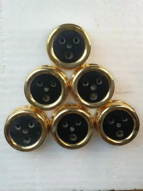 Vintage Brass & Bakelite Electric Switch 3 Pin Plug Socket Home Dacor Set Of 6