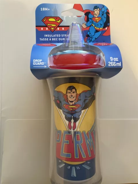 DC Superman Insulated Straw Cup 9 Oz