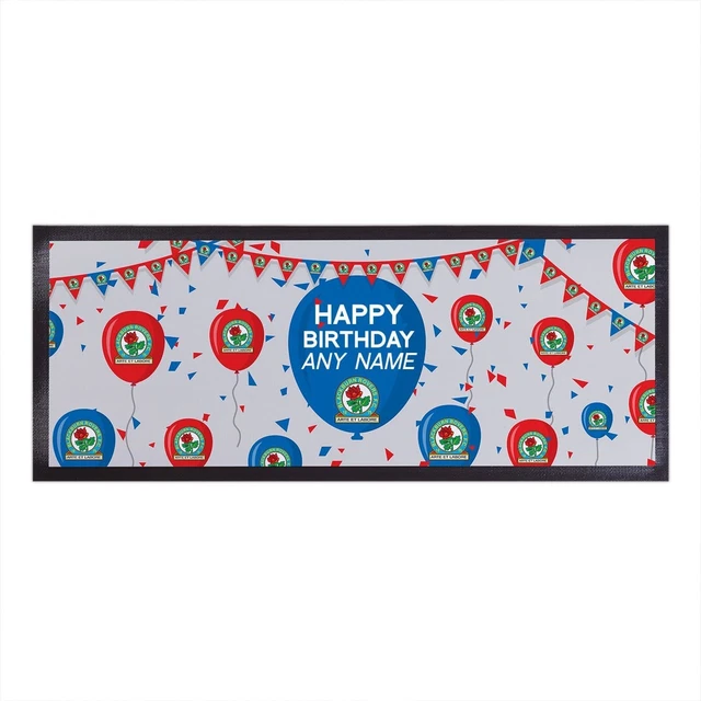 Blackburn Rovers FC - Officially Licensed - Birthday - Personalised Bar Runner