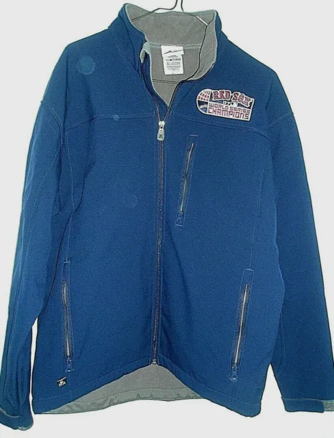 Majestic Boston Red Sox World Series Champion jacket L fleece lined Blue 2007