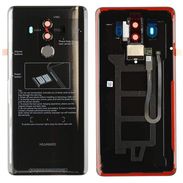 Huawei Mate 10 Pro Batterie Boîtier Coque Arrière Lentille de la Caméra D Noir