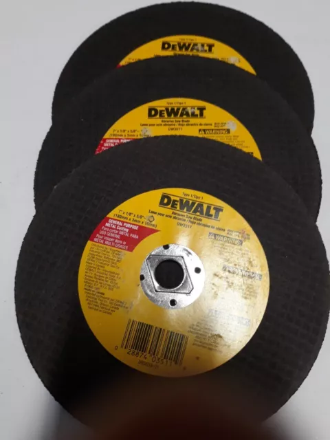 DeWalt Saw Blades Lot Of 4 DW3521 7" x 1/8" x 5/8" 