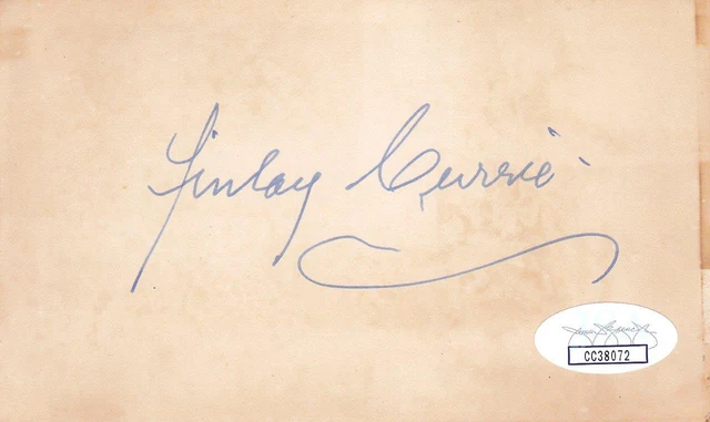 FINLAY CURRIE d 1968 Signed 3x5 Index Card Actor/Great Expectations CC38072