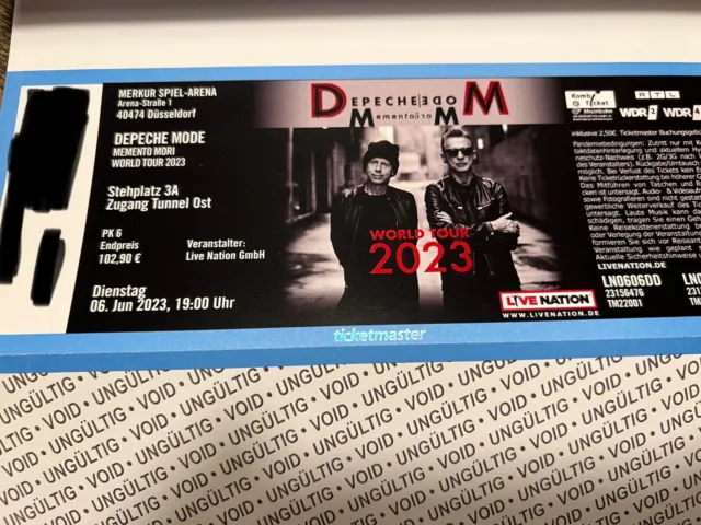1-4 Tickets - DEPECHE MODE - Düsseldorf - 06.06.23 - Stehplatz Innenraum