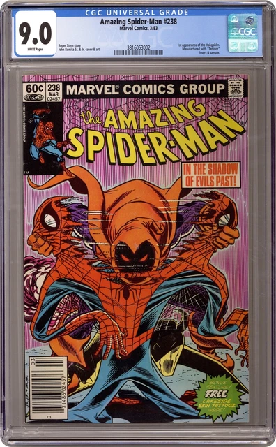 Amazing Spider-Man #238A Tattooz Included CGC 9.0 1983 3816053002 1st Hobgoblin