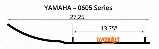 Woody's HSY-0605 Top-Stock Hard-Surfaced Wear Rods, 1973-76, 1988-90 Yamaha