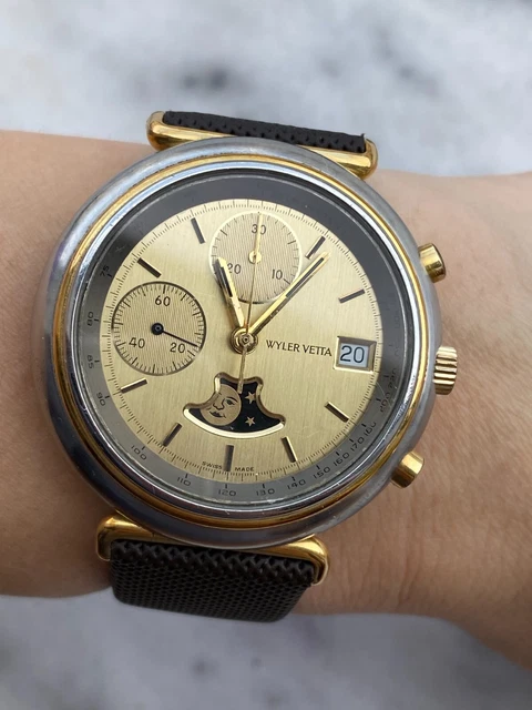CRONOGRAFO FASI LUNARI Automatico Valjoux 7758 Wyler Vetta