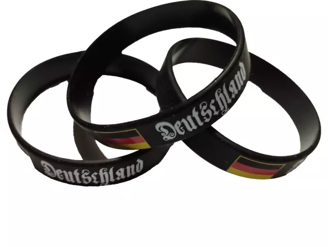 3x Silikon Armband Fußball * Deutschland Germany * neu (Kinder)