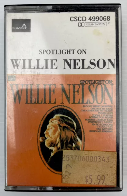 Spotlight On Willie Nelson Music Cassette Tape CSCD 499068 RCA 1974 Original