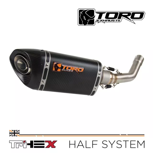 Vespa GTS 125|300 - Toro Exhaust Link Pipe w/Matt Carbon TriHex Silencer