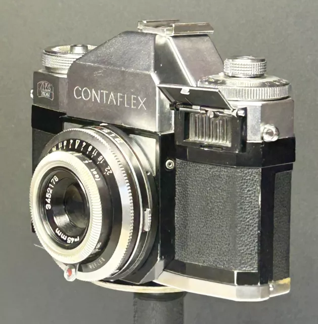 Vintage Zeiss Ikon Contaflex 35mm film camera slr 45mm 2.8 f