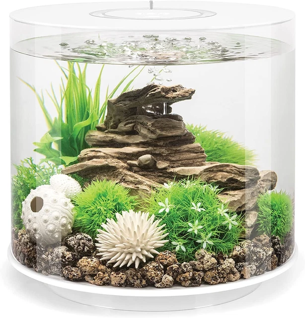 NEW BiOrb Tube 15 Aquarium with MCR  4 Gallon White Fish Nano Tank LED Acrylic 2