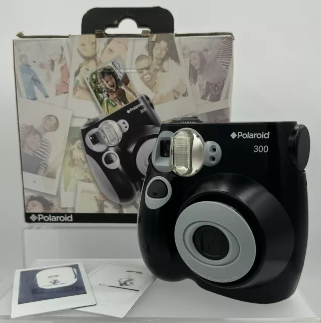 Polaroid 300 Instant Film Camera 60mm Focus Range Black Tested Plus Film