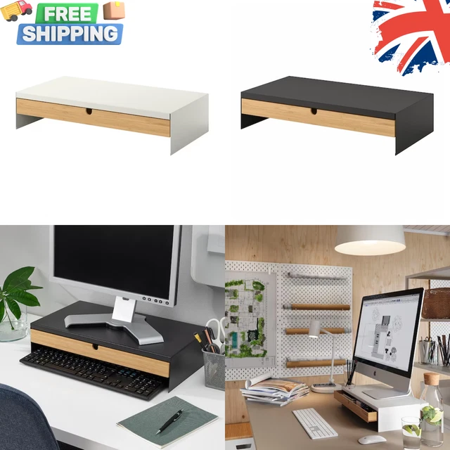 IKEA MONITOR STAND Wooden Monitor, Laptop Stand Office Computer Desk