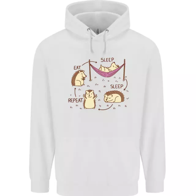 Funny Hedgehog Eat Sleep Repeat Lover Childrens Kids Hoodie