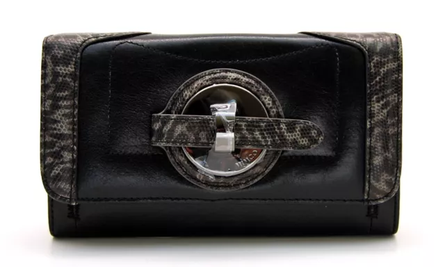 Mimco Poseidon Large Leather Wallet In Black Bnwt Rrp$229