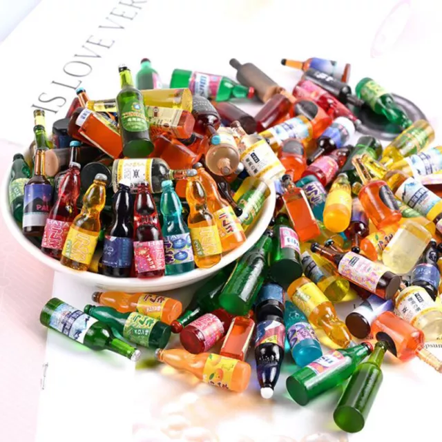 20Pcs 1:12 1:6 Dollhouse Miniature Drink Bottles Model Dolls Kitchen Accessor'EW