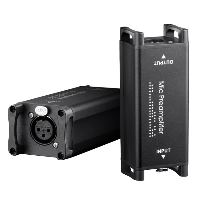 PROFESSIONAL INLINE MICROPHONE Booster Preamp Signal Activator for
