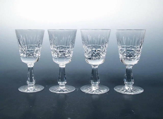 Waterford Crystal Ireland SET (4) Vintage Kylemore Hand Cut Claret Wines MINTY