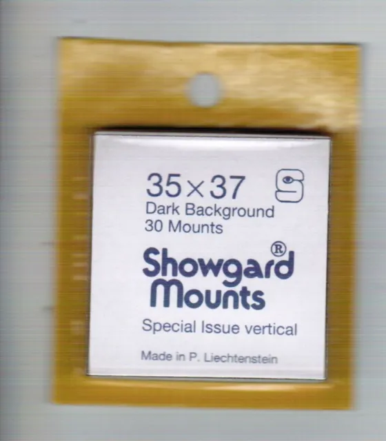 Showgard Black Stamp Mounts 35mm x 37mm Cut to Size New. POST FREE