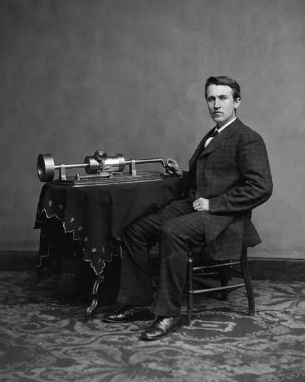 1878 Phonograph Inventor THOMAS EDISON Glossy 8x10 Photo Print Portrait