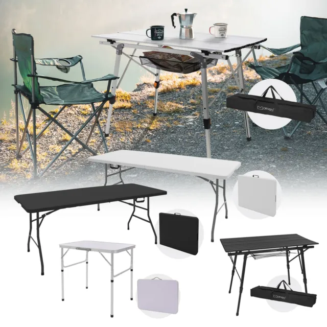  Mesa de camping sillas cuadradas al aire libre, mesa plegable  de aleación de aluminio, mesa de picnic para camping, apto para coche,  barbacoa, mesa de playa : Deportes y Actividades al