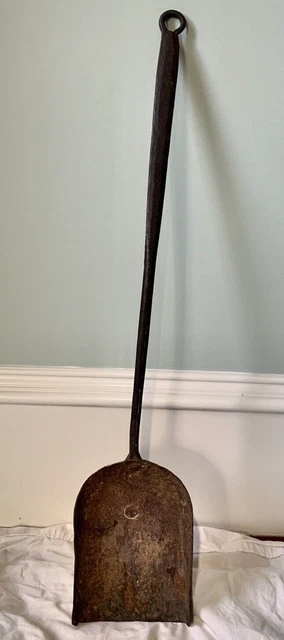RARE Primitive Wrought Iron Hand-forged Hearth or Ash Peel, 30" Tall