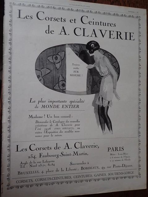 CLAVERIE + POUGUES LES EAU + perfume NINON + BOYCE IT pub ILLUSTRATION 1926