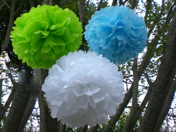 12x tissue paper pom pom wedding birthday baby shower party baby room decoration